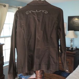 Woman’s brown jacket with sequin/ embroidery